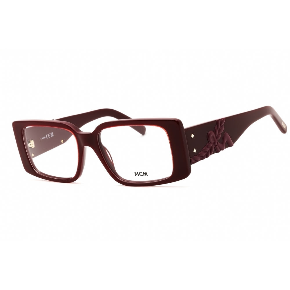 NWT MCM MW5003 Bordeaux Rectangle 52mm Eyeglasses